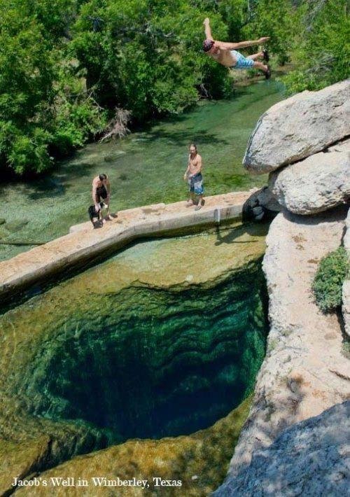 Jacob's Well. Wimberley, #Texas #USA