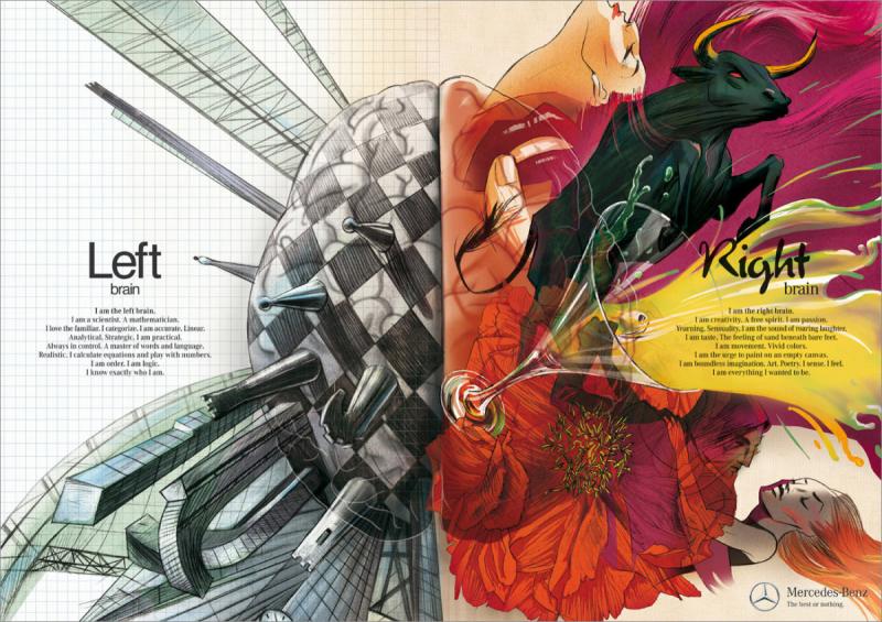 Left Brain vs. Right Brain Advertising #infographic