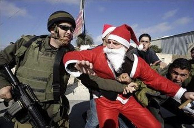 Santa is not safe from Israelis