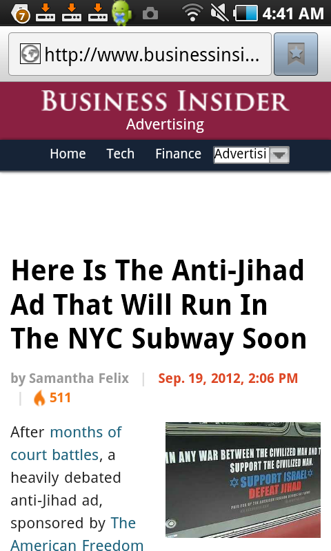 Anti Islam ad