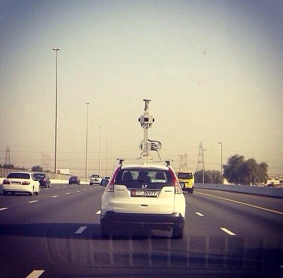 Google street maps started surveying #Abudhabi