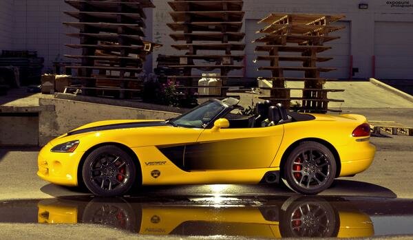#dodge #viper #srt10 #sport #yellow #black