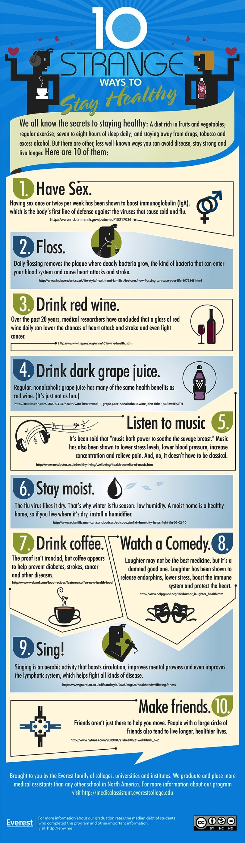 10 strange ways to stay healthy #infographic 