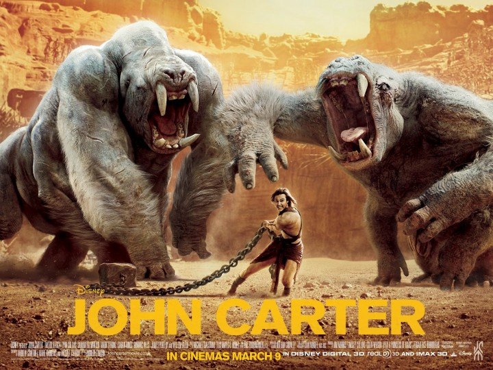 أغلى 10 أفلام في التاريخ: المركز الرابع : john carter 250 مليون دولار – 2012