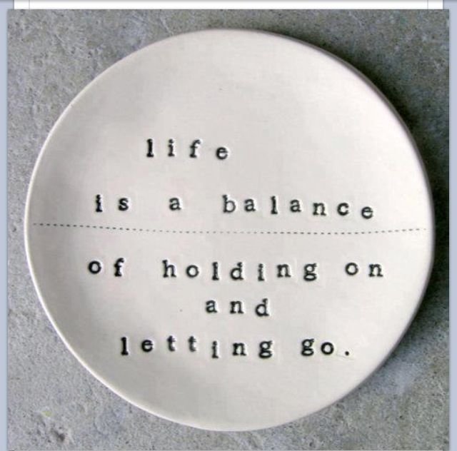 life is a balance...