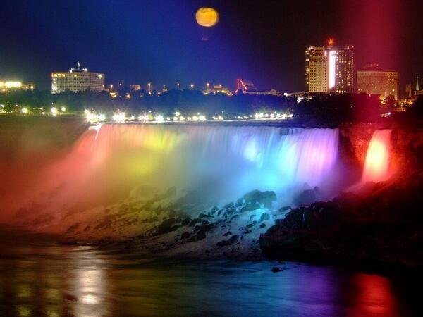 Niagara Falls at night