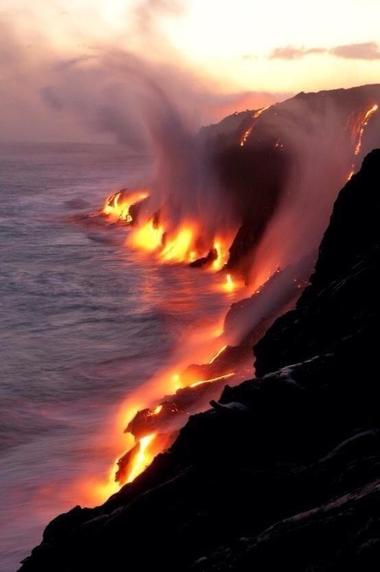 Kalapana, Hawaii where the lava meets the sea