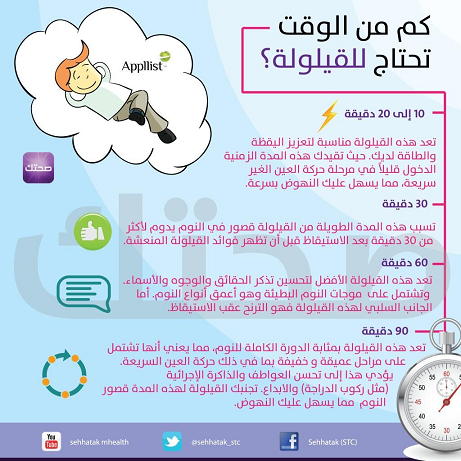 #معلومات تفيدك عن القيلولة #إنفوجرافيك