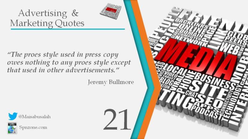 “The proes style used in press copy owes nothing to any proes style except that used in other advert