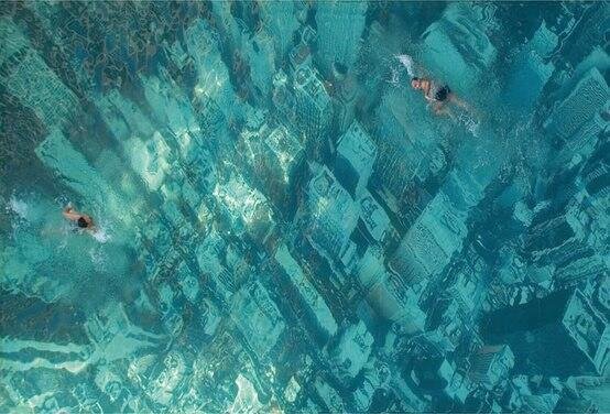 A pool in Mumbai that looks like Manhattan flooded to raise awareness of climate change