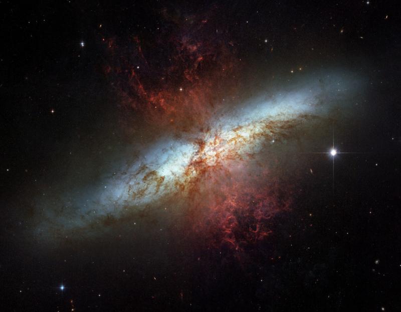 The magnificent starburst galaxy Messier 82 - space
