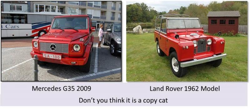 Dont you think that #Mercedes G45 is a copy of the #Landrover 1956