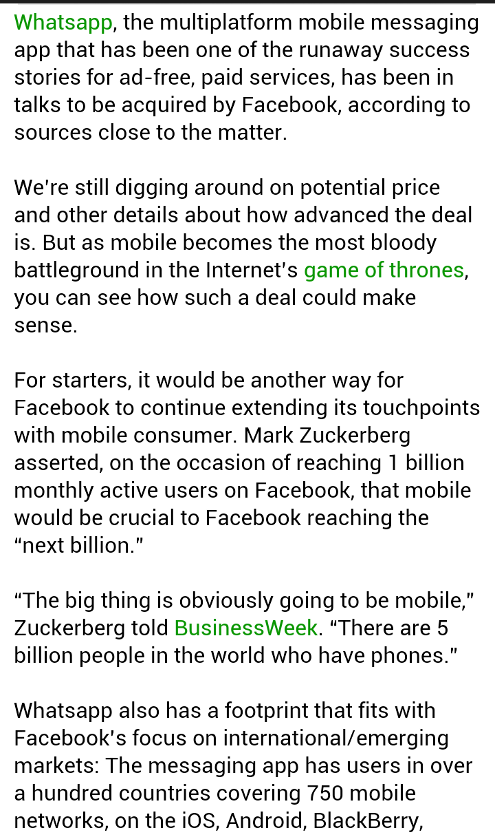 Facebook would acquire #Whatsapp!!!