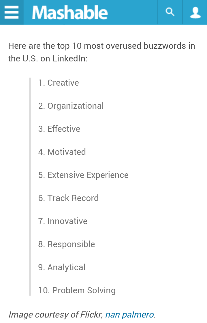 The 10 Most Overused #LinkedIn Profile Buzzwords