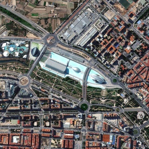 the Palau de les Arts Reina Sofia opera house and Gullivers theme park in Valencia, Spain
