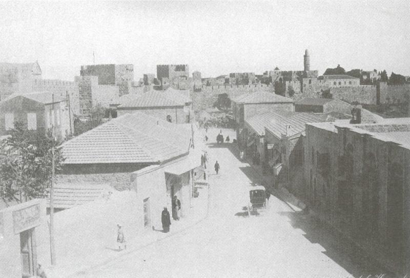 الحي الفلسطيني الموجود خارج باب الخليل (يافا) سنة 1890