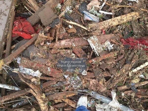 Someone captured this photo while going through the rubble in Oklahoma. Beautiful reminder
