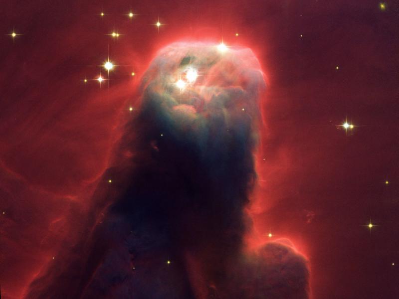 Hubble's newest camera images ghostly star-forming pillar of gas and dust - space