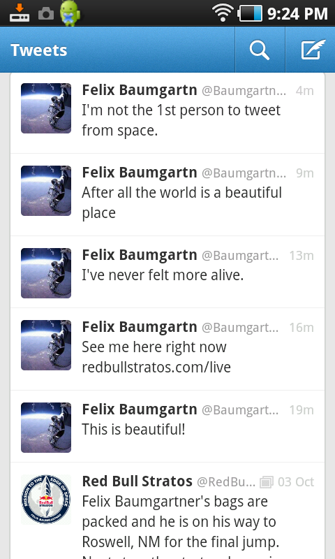 felix tweeting