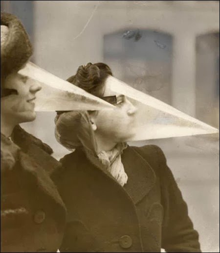 Face cones designed to protect against snow storms and blizzards 1939