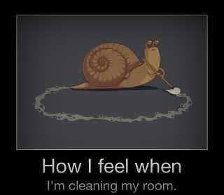 How do i feel when cleaning my room