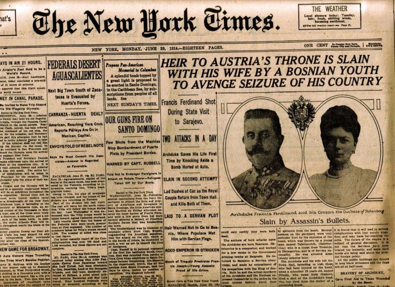 The New York Times 29 June 1914