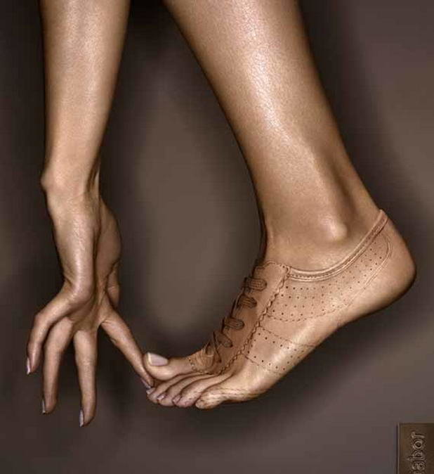 Super Print Ads for Major Shoe Brands