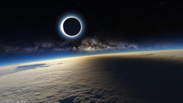 Sun Eclipse from Space