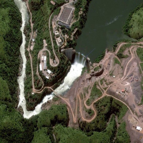 The Cambambe Dam on the Cuanza River in southern Africa's Angola