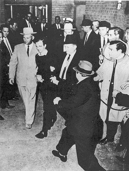 Jack Ruby moments before shooting Lee Harvey Oswald, 1963 