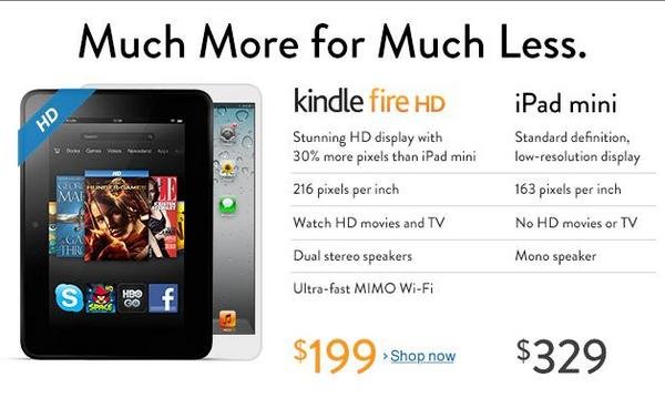 Why did #Amazon Pull Anti-iPad Mini Comparison Ad From Their Homepage ? 
