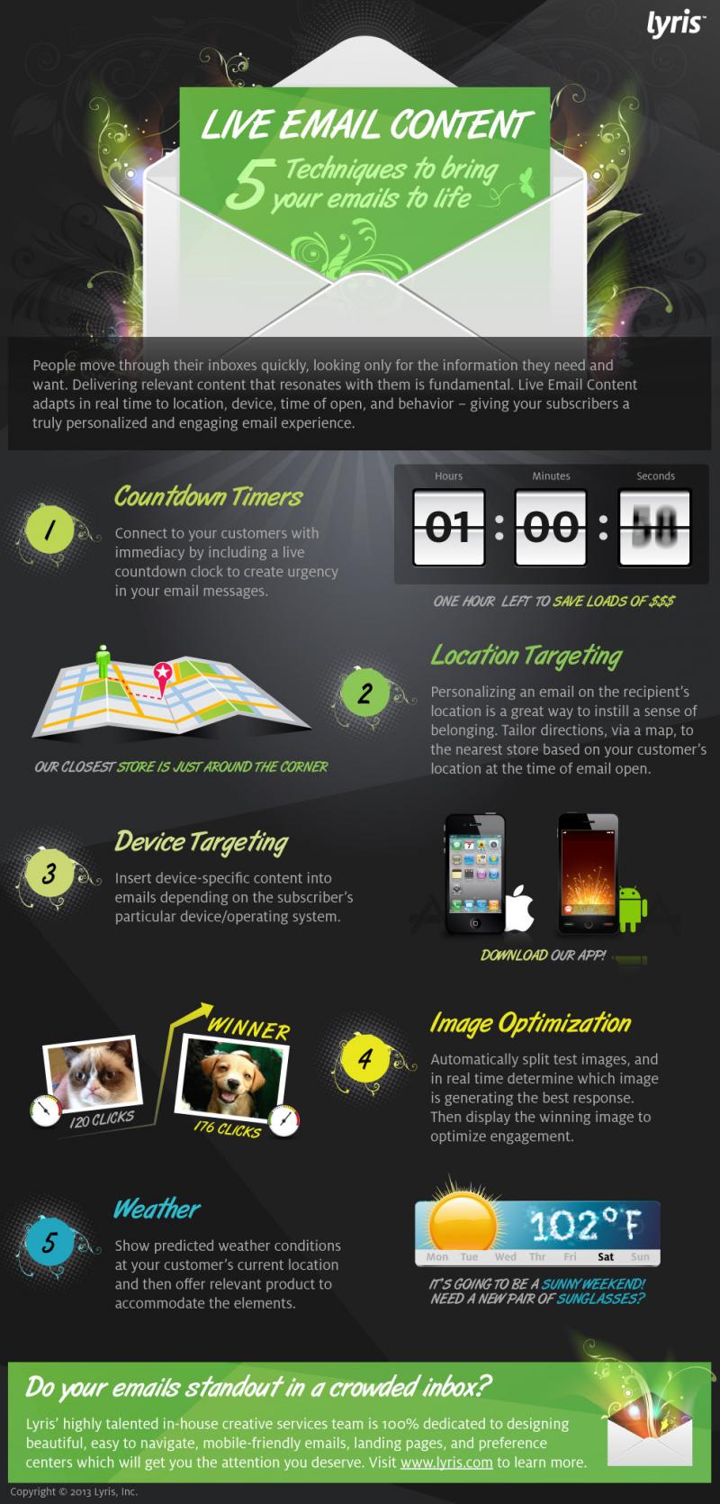 5 techniques to bring your email to life #infographic