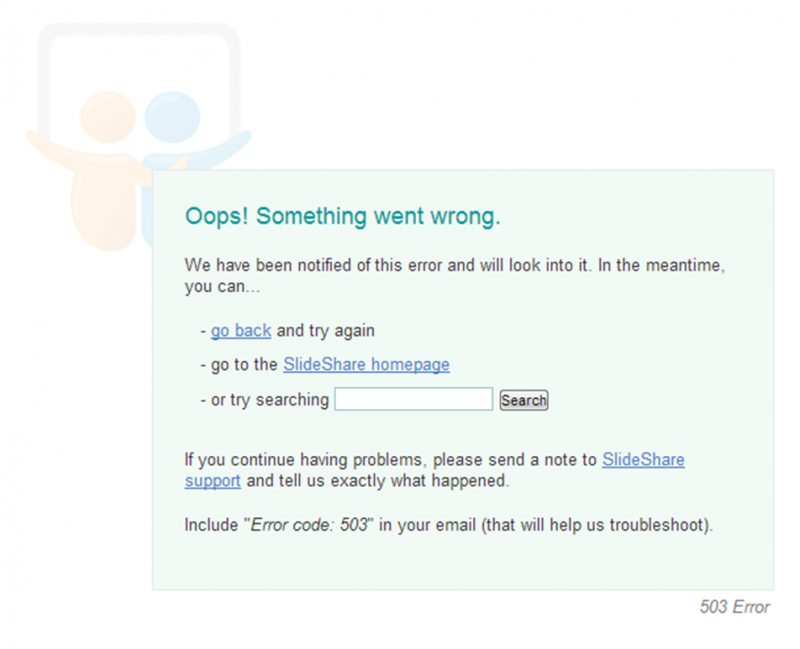 SlideShare is down!