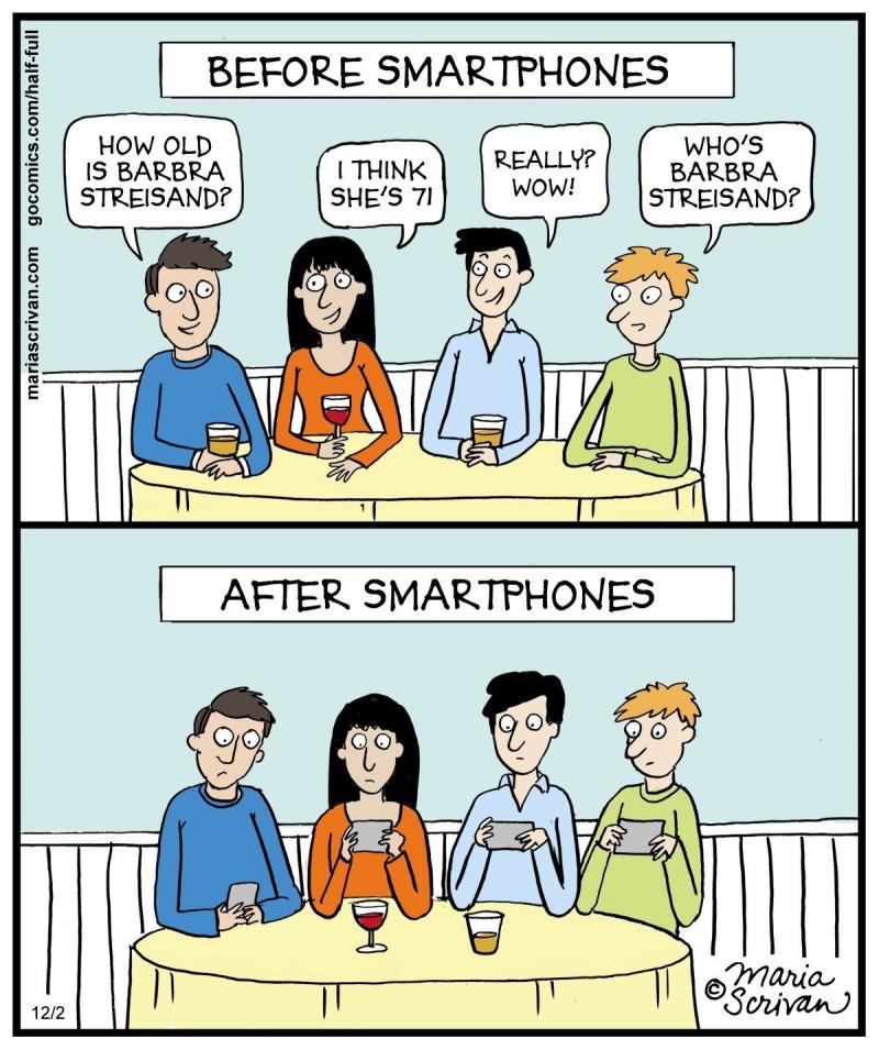 Dinner Parties: Before and After Smartphones #LOL