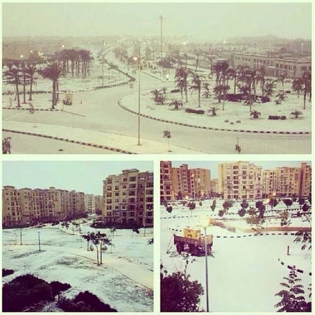 Egypt Snow first time in 122 Years