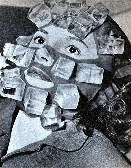 Ice cube mask designed to cure hangovers 1947