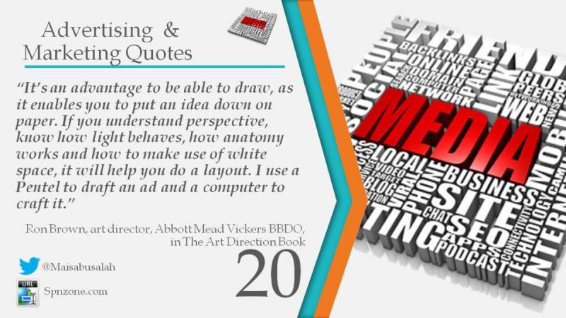 “It’s an advantage to be able to draw, as it enables you to put an idea down on paper. If you unders