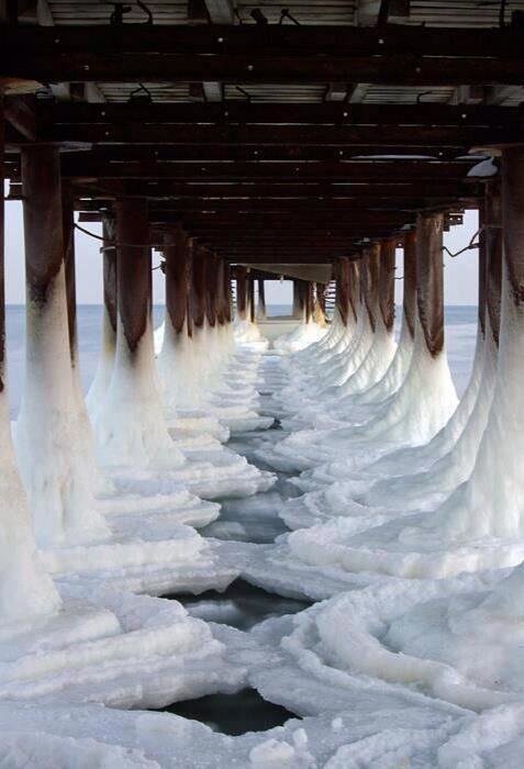 Ice Pier, Black Sea, Ukraine