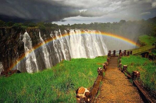 Victoria Falls as seen from the Zambian part