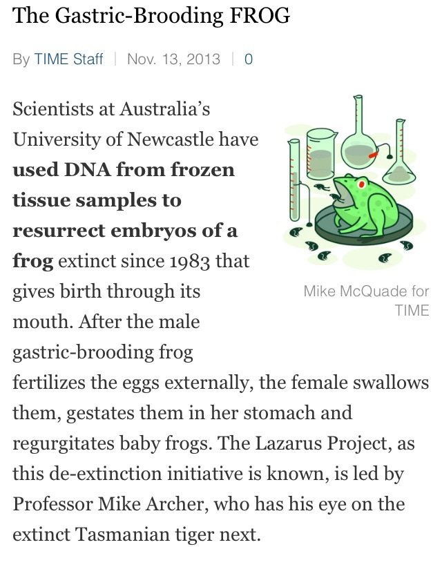 The Gastric-Brooding Frog #inventions2013