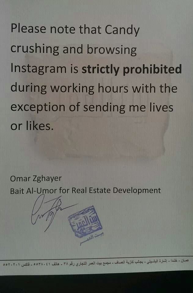 Pinned at thier office ,funny policy 