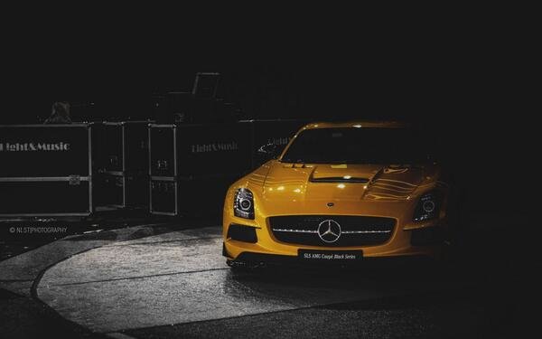 #mercedes #sls #yellow #german #sport