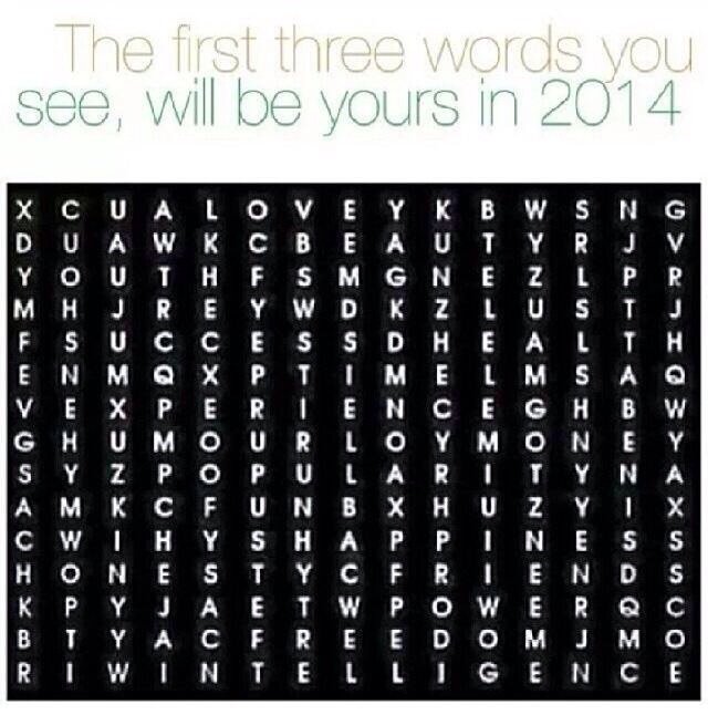 What are the three words that you directly read?