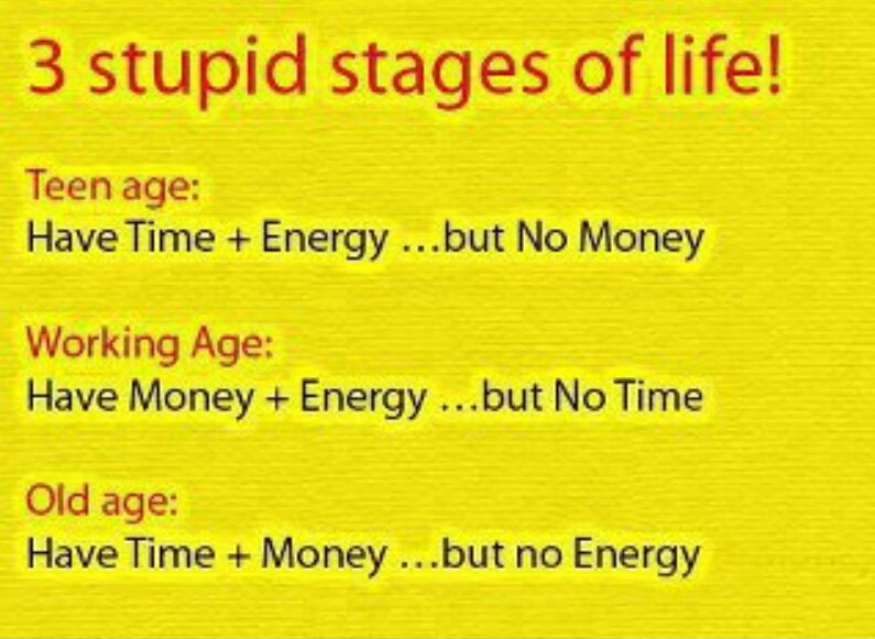 Three Stupid stages of life
