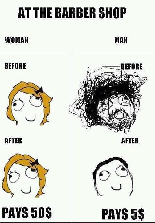 at the barber shop