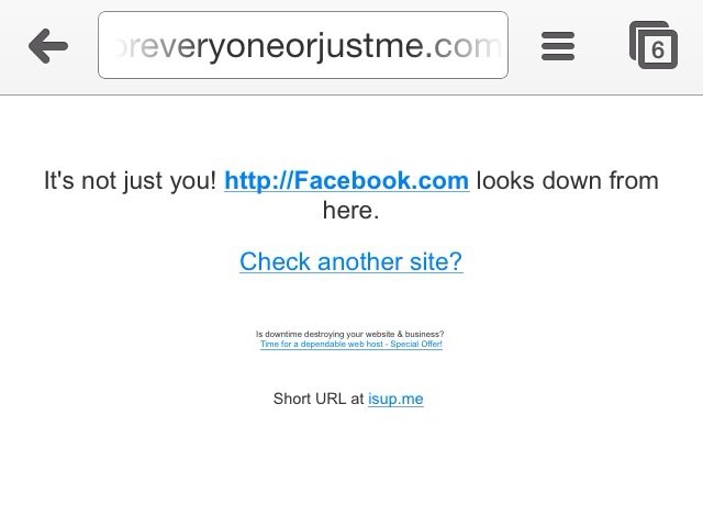 Facebook is down globally
