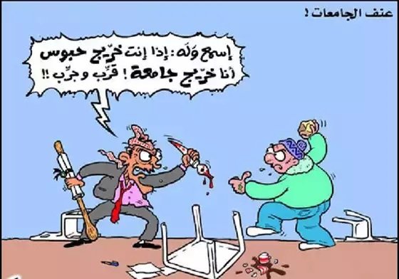 العنف الجامعي #كاريكاتير قوي