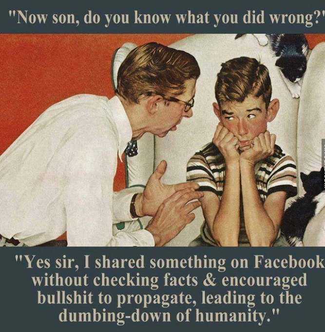 when someone asks you about the source of your post on Social Media 