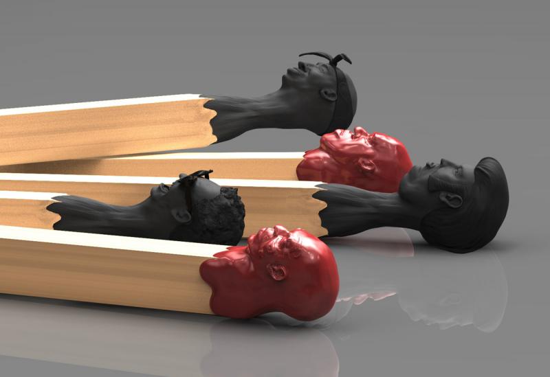 #خلفيات كبريت برأس ثلاثي الأبعاد بشكل وجه عالية الوضوح HD