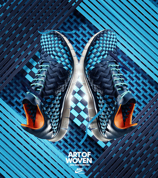 اعلان مطبوع لأحذية Nike المحاكة #اعلان #تسويق